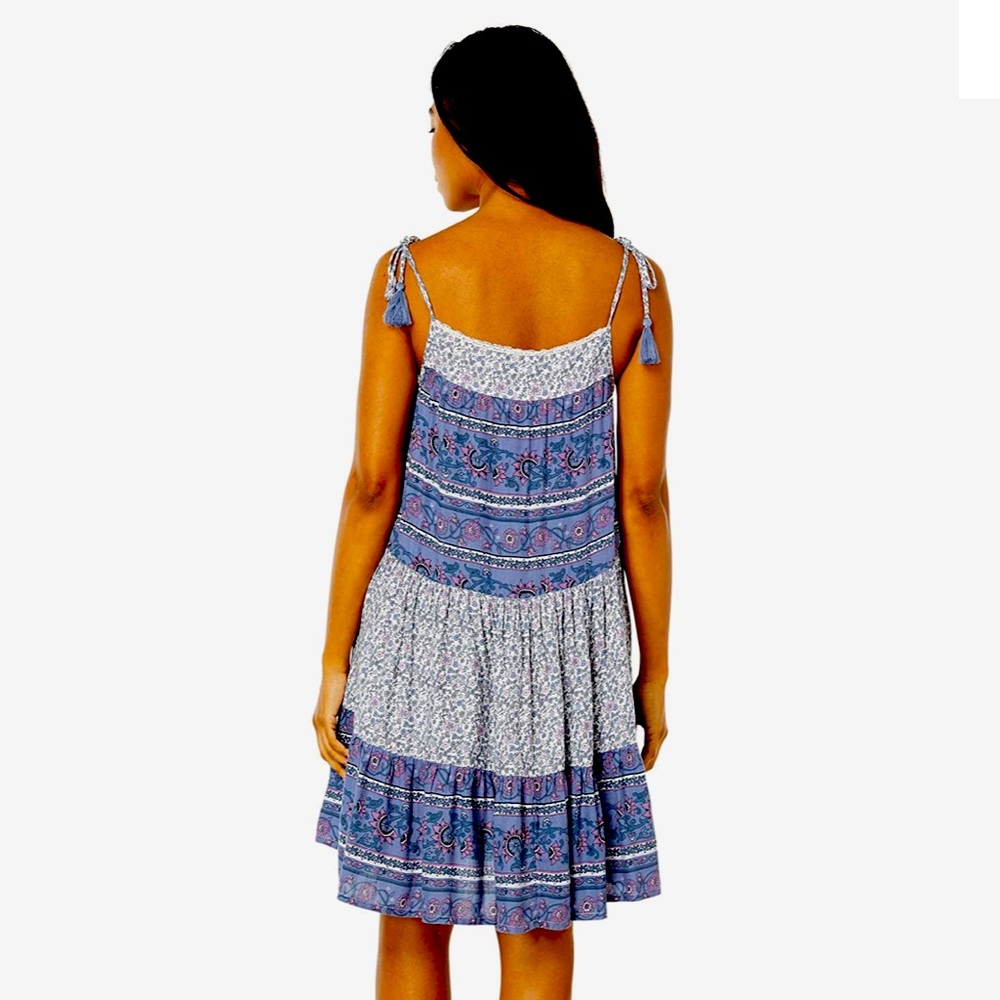 Lucky Boho Multi tiered tie strap sundress